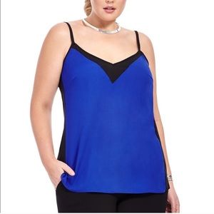 Like New City Chic Cobalt Strappy Contrast Top